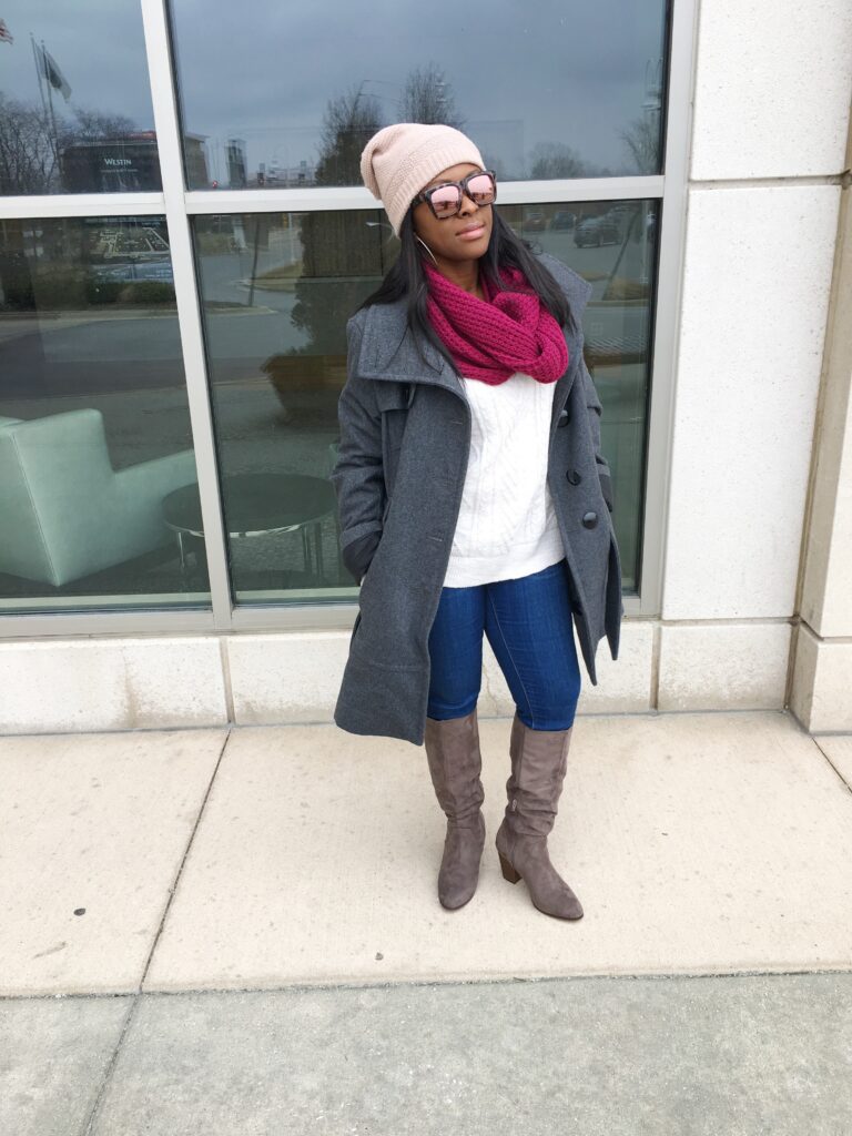 Cable Knit Sweater and Denim